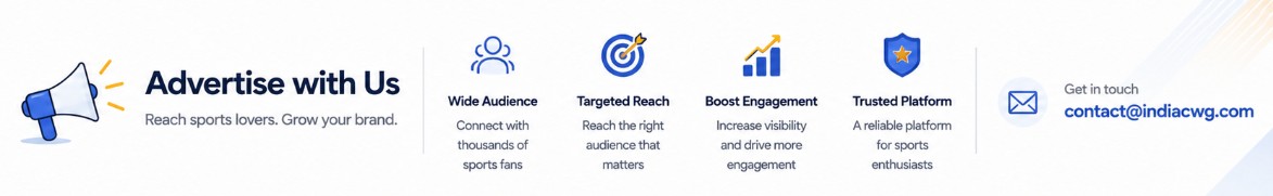 Advertise your brand on indiacwg.com — reach sports fans